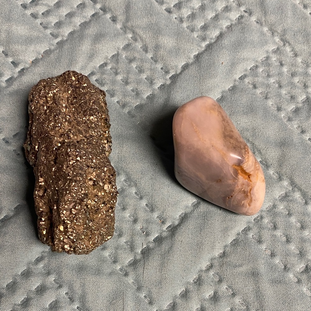 Natural Stone and Pyrite Set
